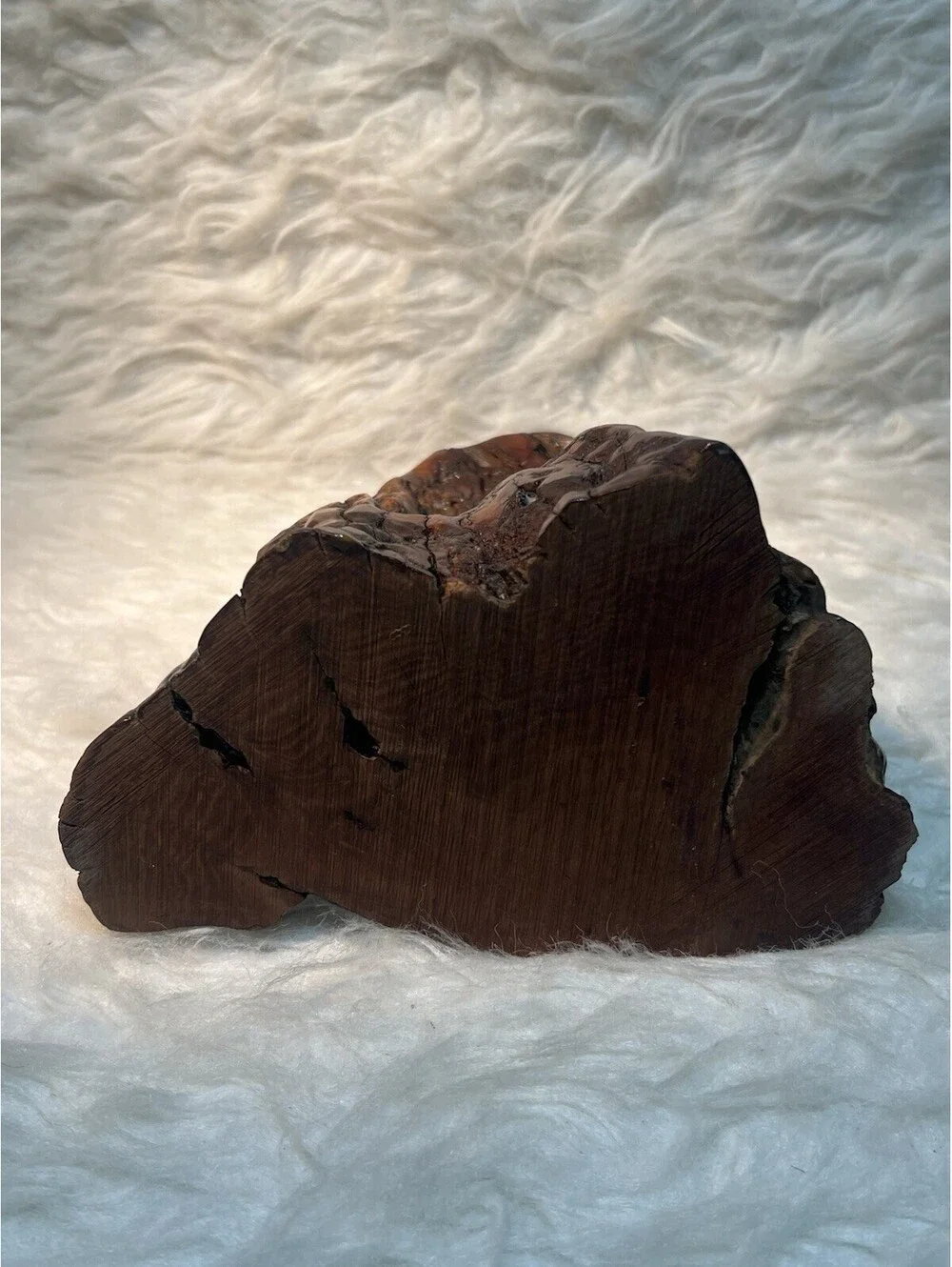Vintage Redwood Burl Distressed Vase Pen Pencil Holder Handmade